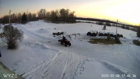 Deft Tractor Driver Drifting, Bruce Mines, Ontario, Canada - 08 Feb 2020 Video stock 205194071