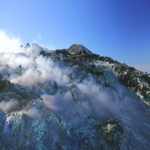 Degassing of volcano Etna Stock Footage 69344787