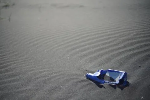 Degenerating water container by the beach Stock Photos