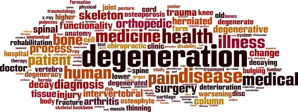 Degeneration word cloud Stock Illustration