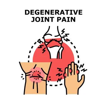Degenerative joint pain causing discomfort and inflammation Stock Illustration