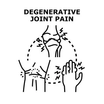 Degenerative joint pain causing discomfort and inflammation Stock Illustration