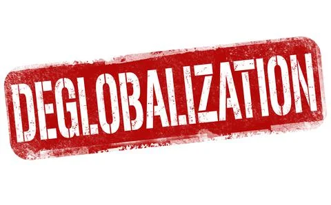 Deglobalization grunge rubber stamp Stock Illustration
