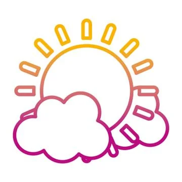 Degraded line light sun spring weather with clouds Ilustración de archivo