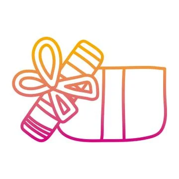 Degraded line open present gift box style Stock Illustration
