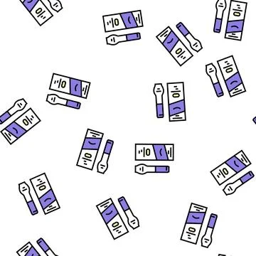 Degreaser liquid for eyelashes vector seamless pattern Stock Illustration