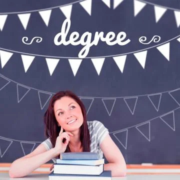 Degree against student thinking in classroom Stock Illustration