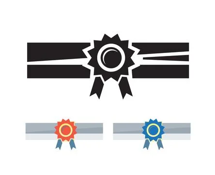 Degree Certificate Icon in three options - Stock Icon Stock Illustration