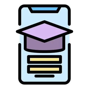 Degree course icon vector flat Stockillustratie