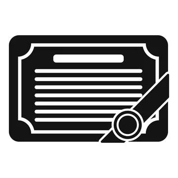 Degree diploma icon simple vector. School graduation Stock Illustration