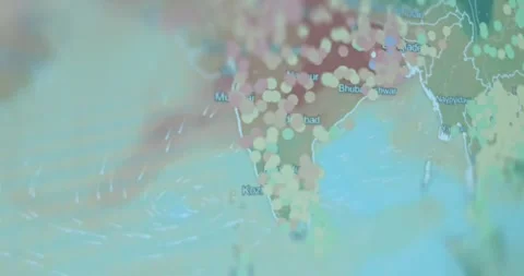 The degree of environmental pollution for India, dangerous level Stock Footage 321763669