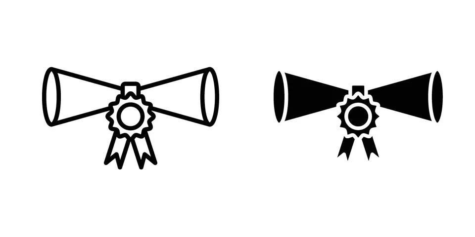 Degree icon for design projects and web UI Stock Illustration