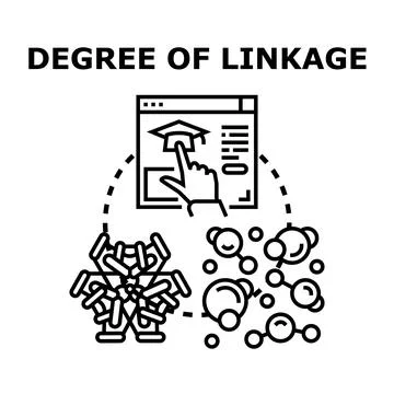 Degree of linkage concept with connected elements illustration Stockillustratie
