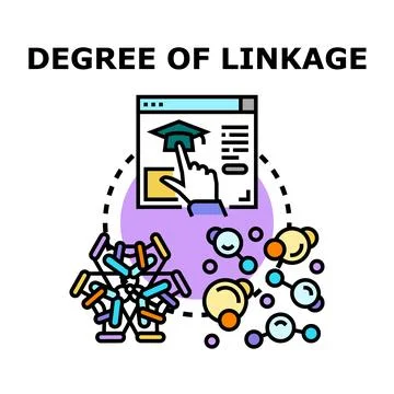 Degree of linkage concept with connected elements illustration Stock-Illustration