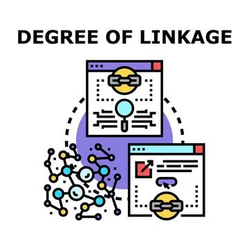 Degree of linkage for seo optimization web Stock Illustration