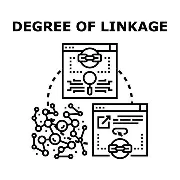 Degree of linkage for seo optimization web Stock Illustration