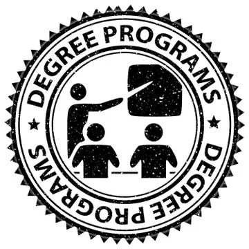 Degree Programs Means Learned Graduation And Educating Stock Illustration