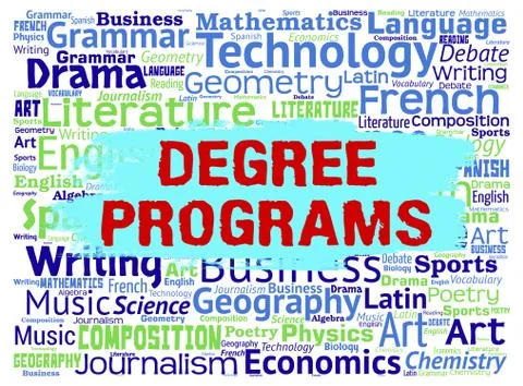  Degree Programs Showing Courses Master's And Education Stock Illustration