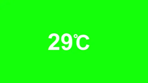 Degree Temperature Animation on Green Screen Vídeos de archivo 334830286