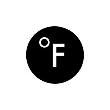 Degrees Fahrenheit, vector icon Stock Illustration