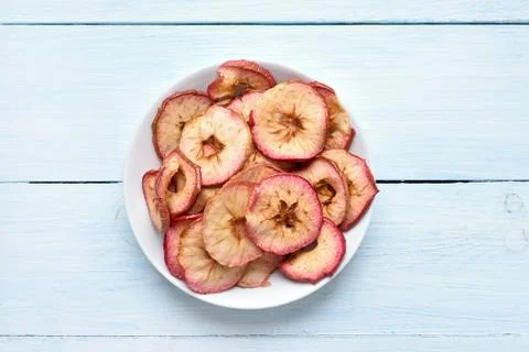 Dehydrated apples chips Stock Photos