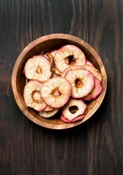Dehydrated apples chips Stock Photos