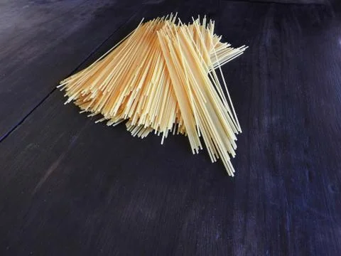 Dehydrated spaghetti on the table Stock Photos