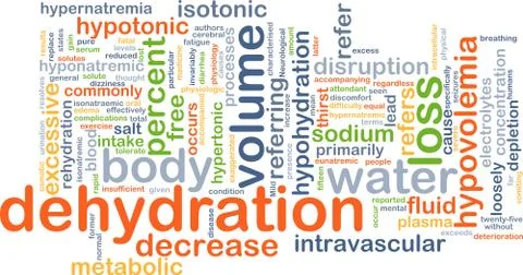 Dehydration background concept Illustrazione stock