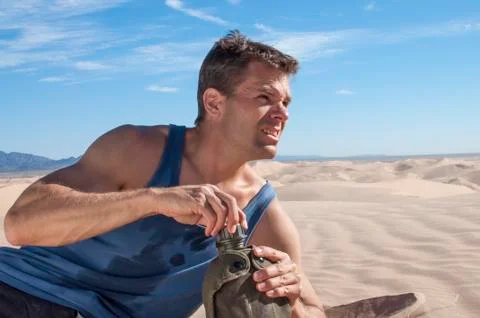 Dehydration in desert Foto stock