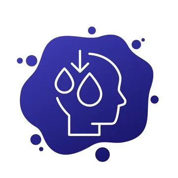 Dehydration icon, line vector design Stock Illustration
