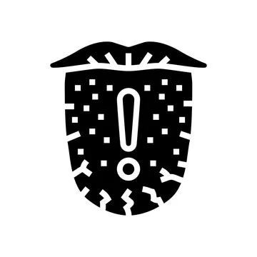 Dehydration warning diarrhea glyph icon vector illustration Illustrazione stock