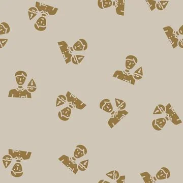 Dehydration warning diarrhea glyph vector seamless pattern Stock Illustration