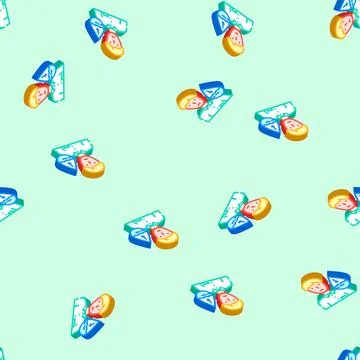 Dehydration warning diarrhea isometric icon seamless pattern Illustrazione stock