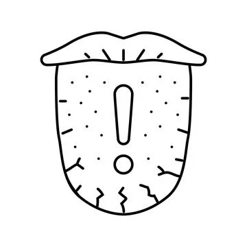 Dehydration warning diarrhea line icon vector illustration 库存插图