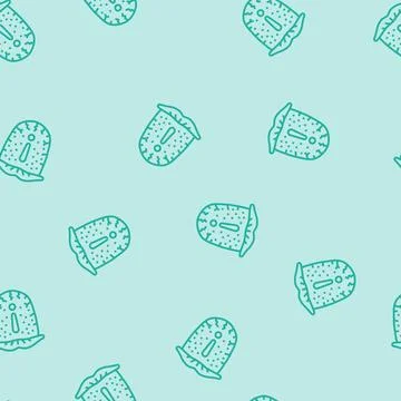 Dehydration warning diarrhea line seamless pattern Stock Illustration
