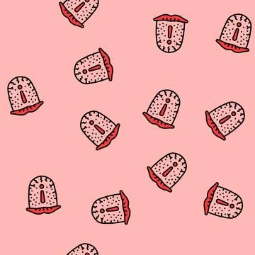 Dehydration warning diarrhea vector seamless pattern Stock Illustration