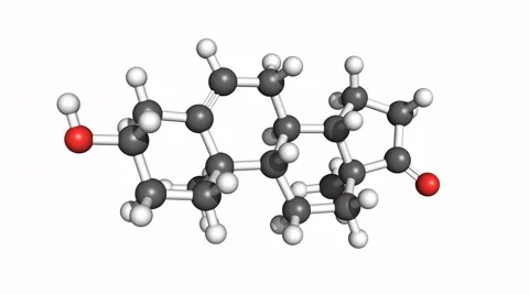 Dehydroepiandrosterone (DHEA), rotating model 스톡 동영상 49122107