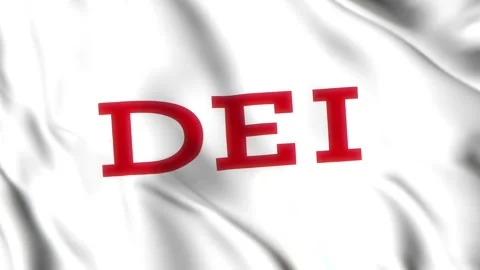 DEI Diversity Equity Inclusion Silk Flag Animation Stock Footage 285777722