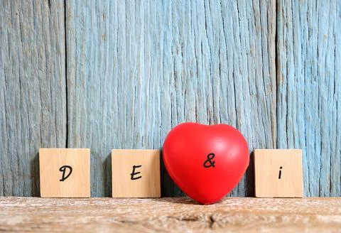DEI, Diversity, equity, inclusion symbol. Wooden blocks with words DEI concep Stock Photos
