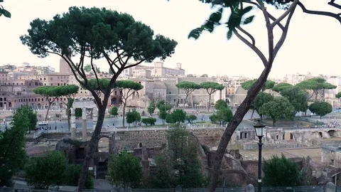 Via dei Fori Imperiali, view from Capitol Hill, Rome, Italy. 스톡 동영상 78575221