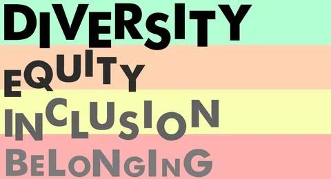 DEIB letters on colored background Stock Photos