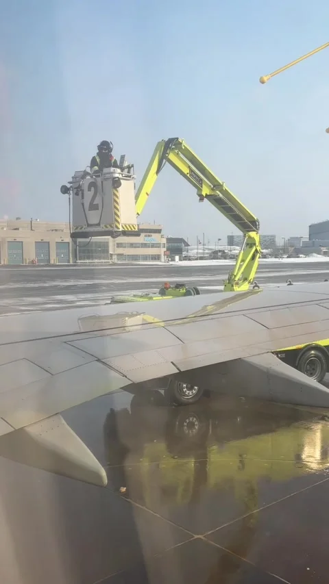 Deicing Agent approving completed work Stock Footage 330138802
