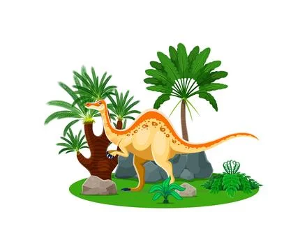 Deinocheirus prehistoric vector dinosaur character Illustrazione stock