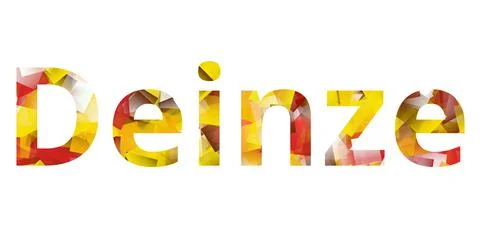 Deinze text image stock design in colorful style letters Stock Illustration