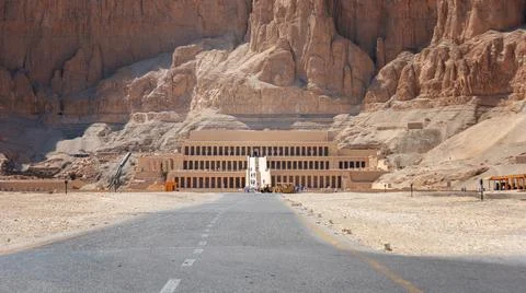 Deir al-Bahari Complex and the temple of Hatshepsut, Luxor, Egypt Stock Photos