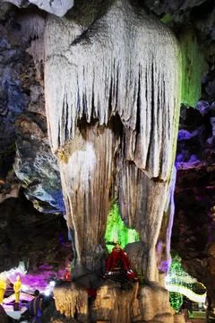 Deity of death or Prince devil statue in spirits underworld hell at Stalagm.. Stock Photos