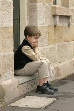 Dejected little boy Stock Photos