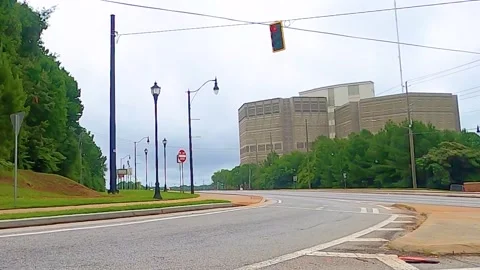 The DeKalb County Correctional Facility distant view Stock Footage 143030368