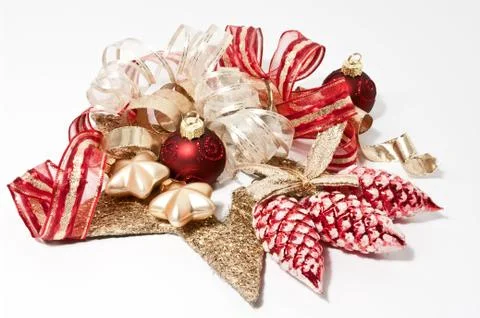 Dekoration mit Weihnachtskugeln Stock Photos