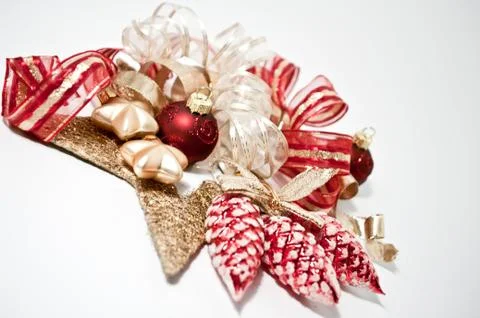 Dekoration mit Weihnachtskugeln Stock Photos